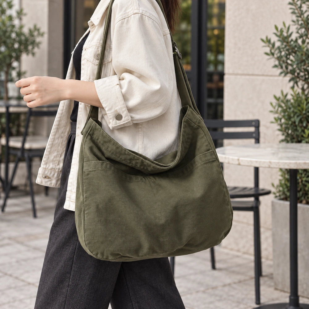 Sac porté épaule toile femme