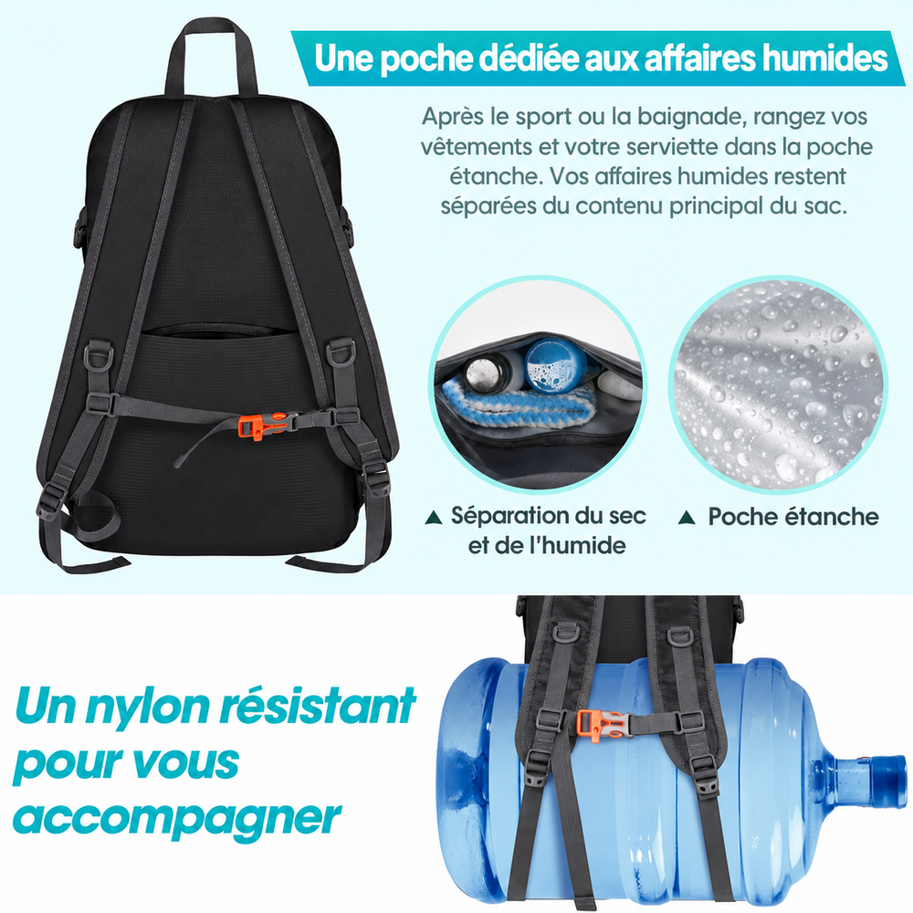 Sac à dos voyage 40L nylon