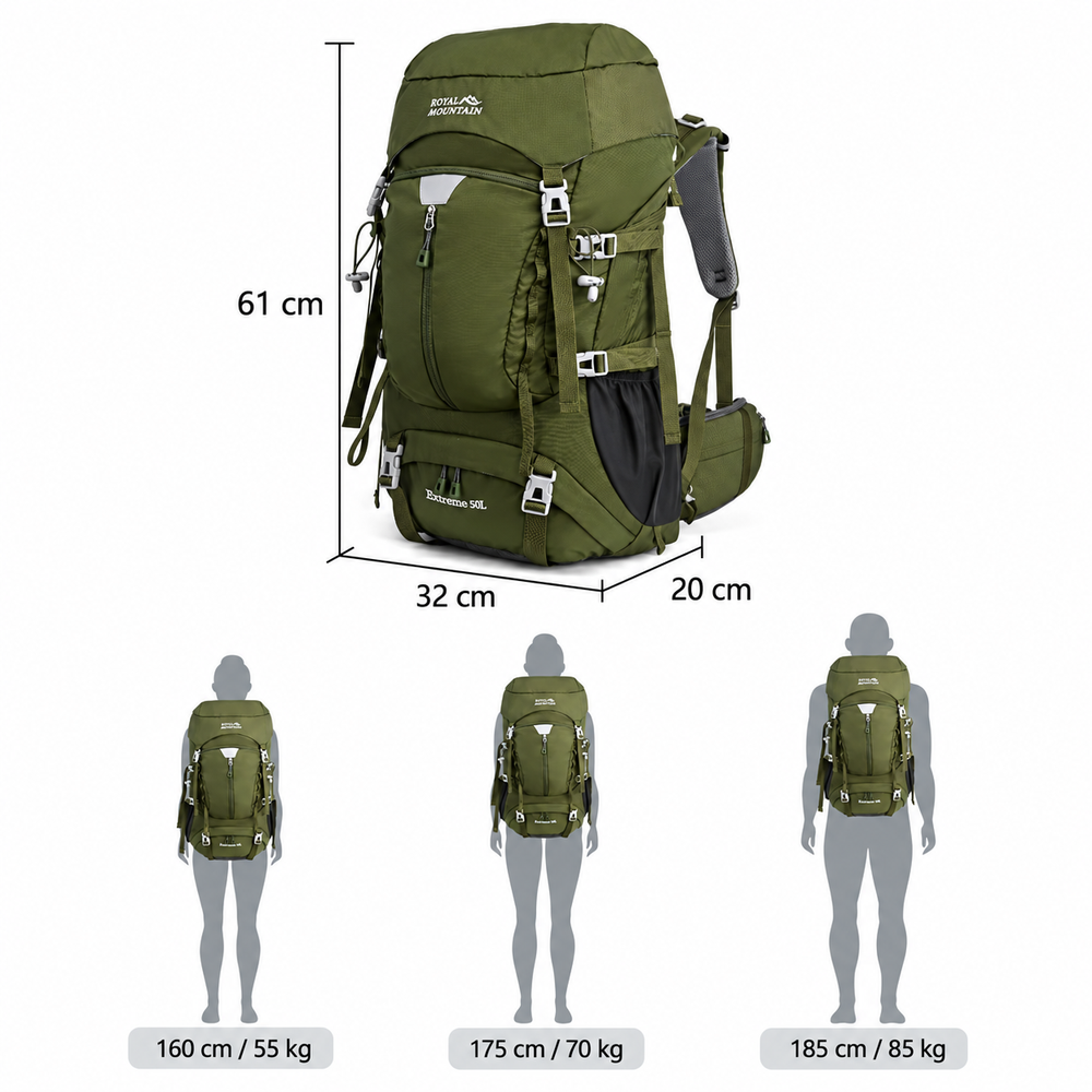 Sac de randonnée 50L dimensions
