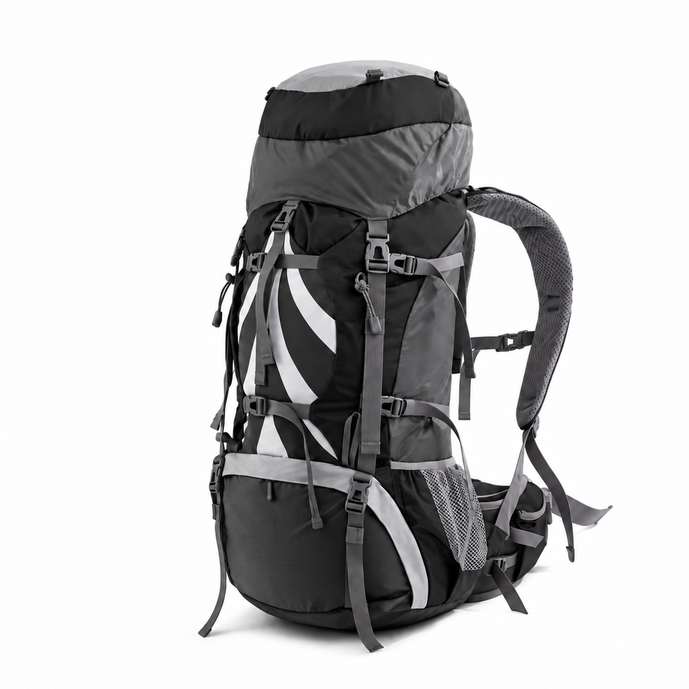 Sac de randonnée 70L gris
