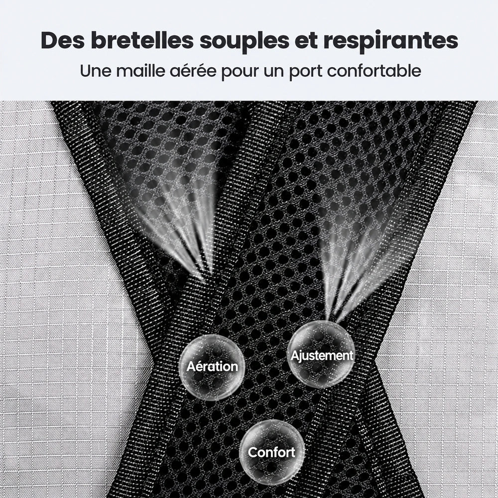Sac à dos randonnée femme 20L bretelles et soupes