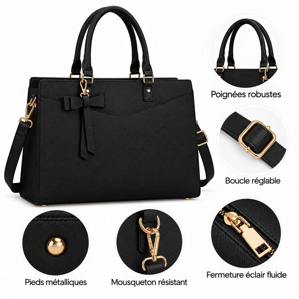 Sac à main noir rigide caractéristiques