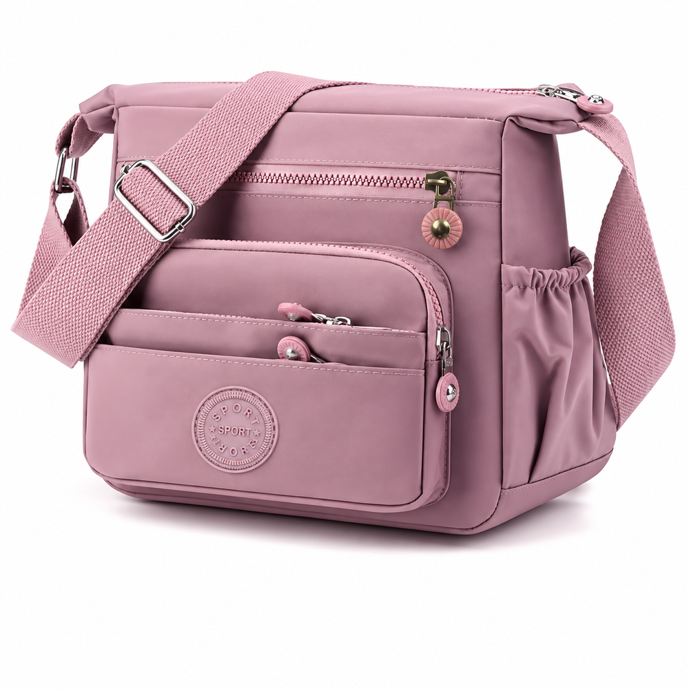 Sacoche tissu bandoulière femme violet