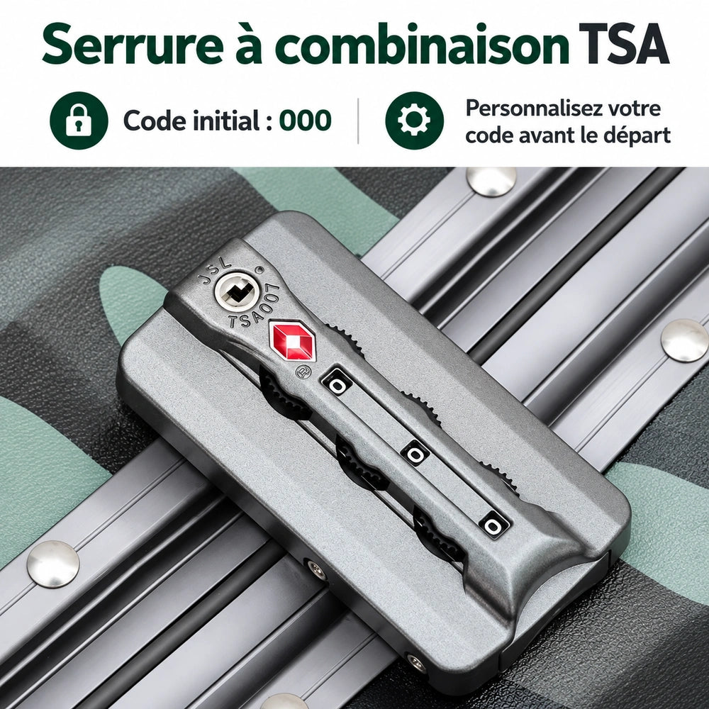 Grande valise originale serrure
