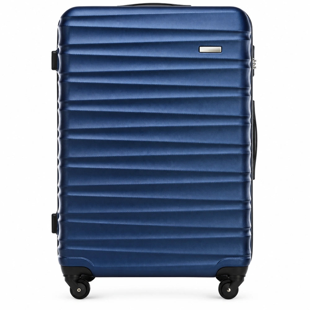 Grande valise rigide bleu