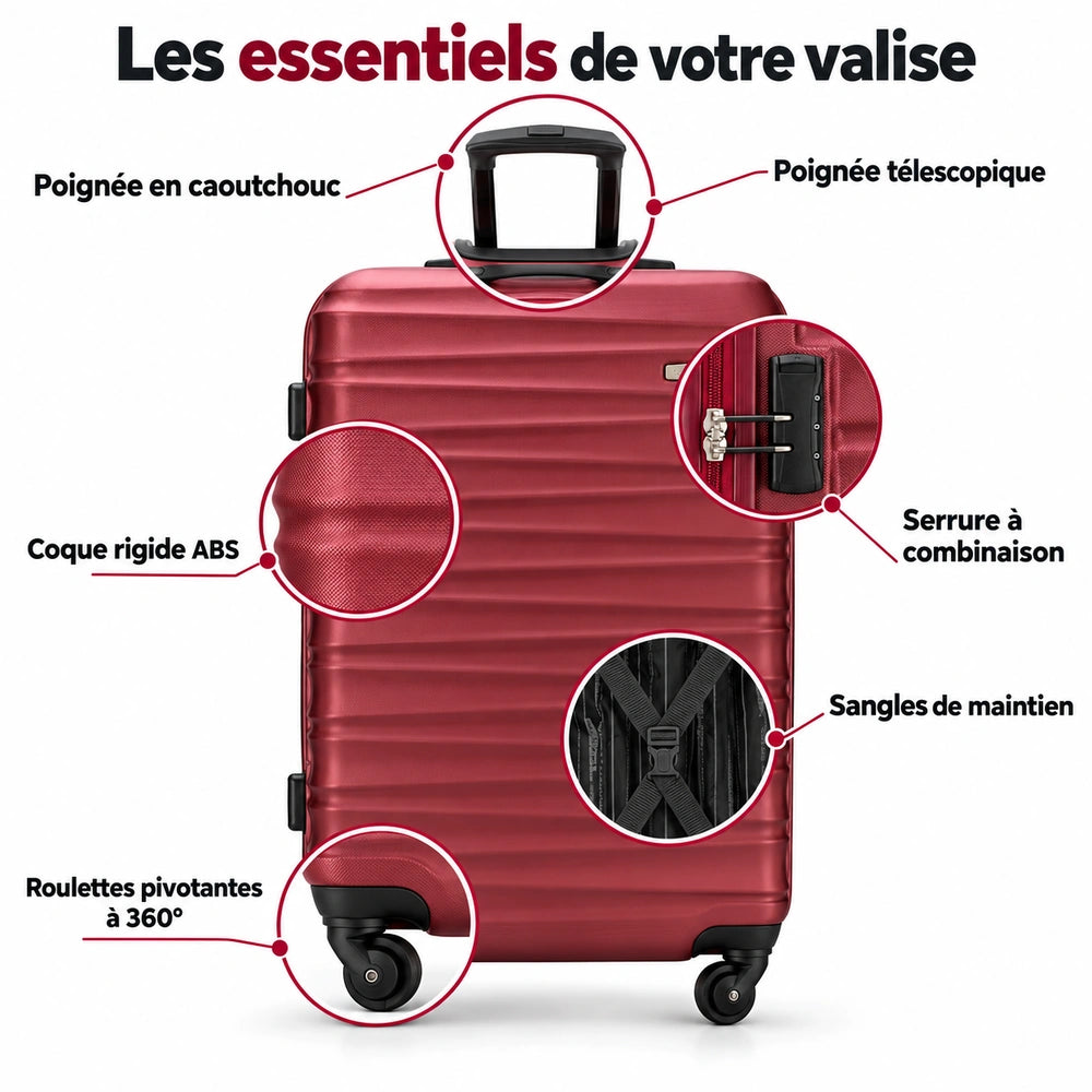 Grande valise rigide essentiels