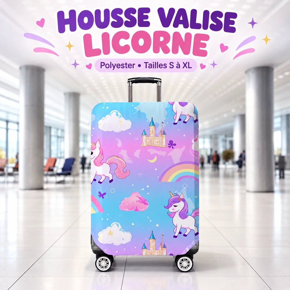 Housse valise licorne