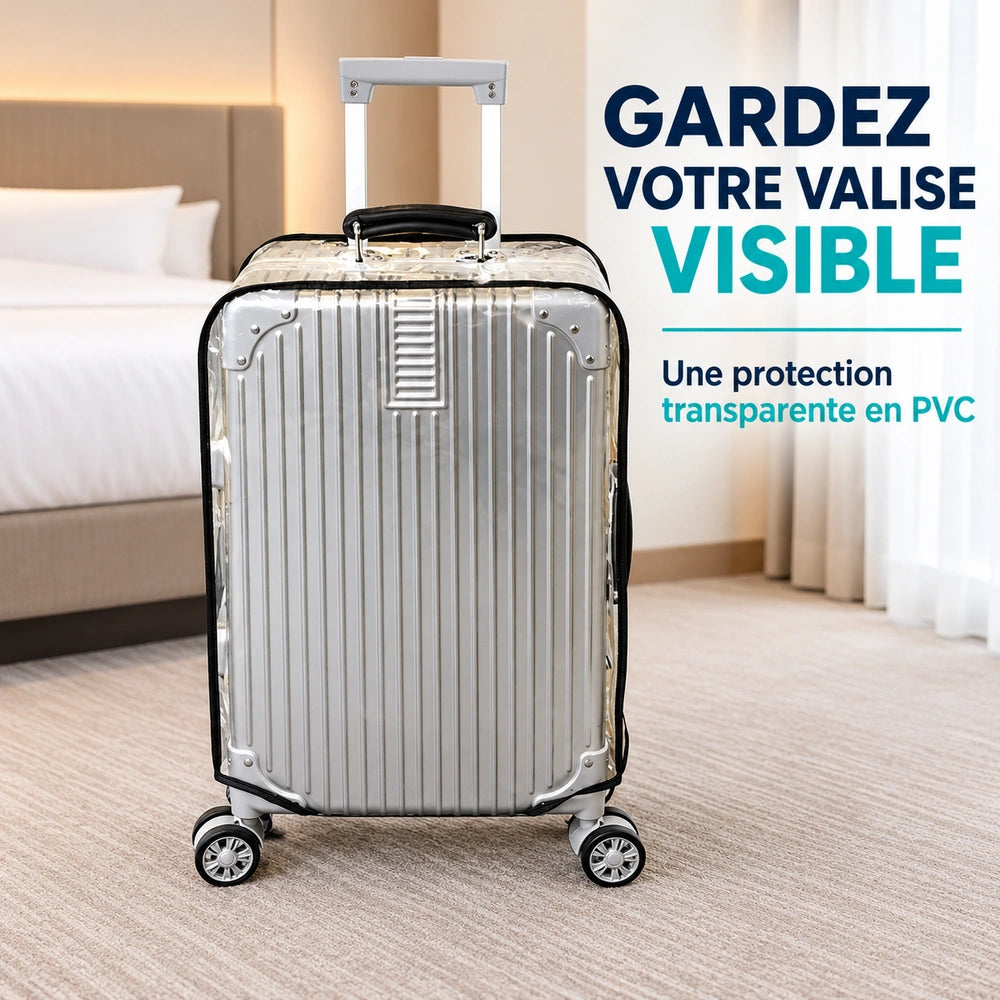 Housse valise transparente pvc