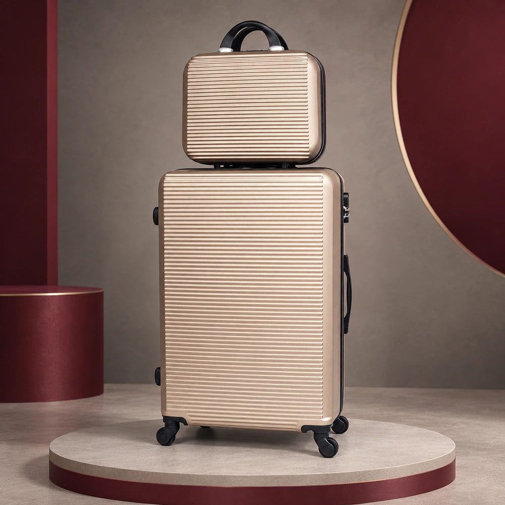 Lot de 2 valises soute champagne