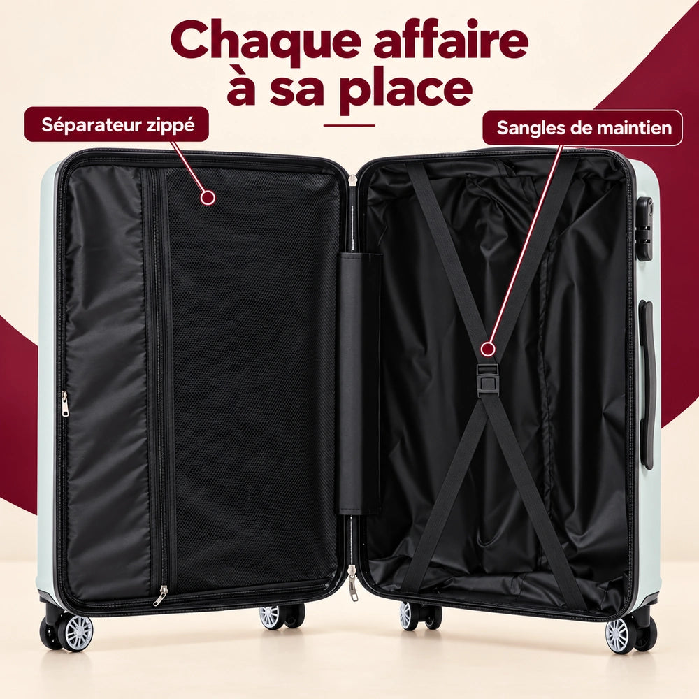 Lot de 2 valises soute intรฉrieur