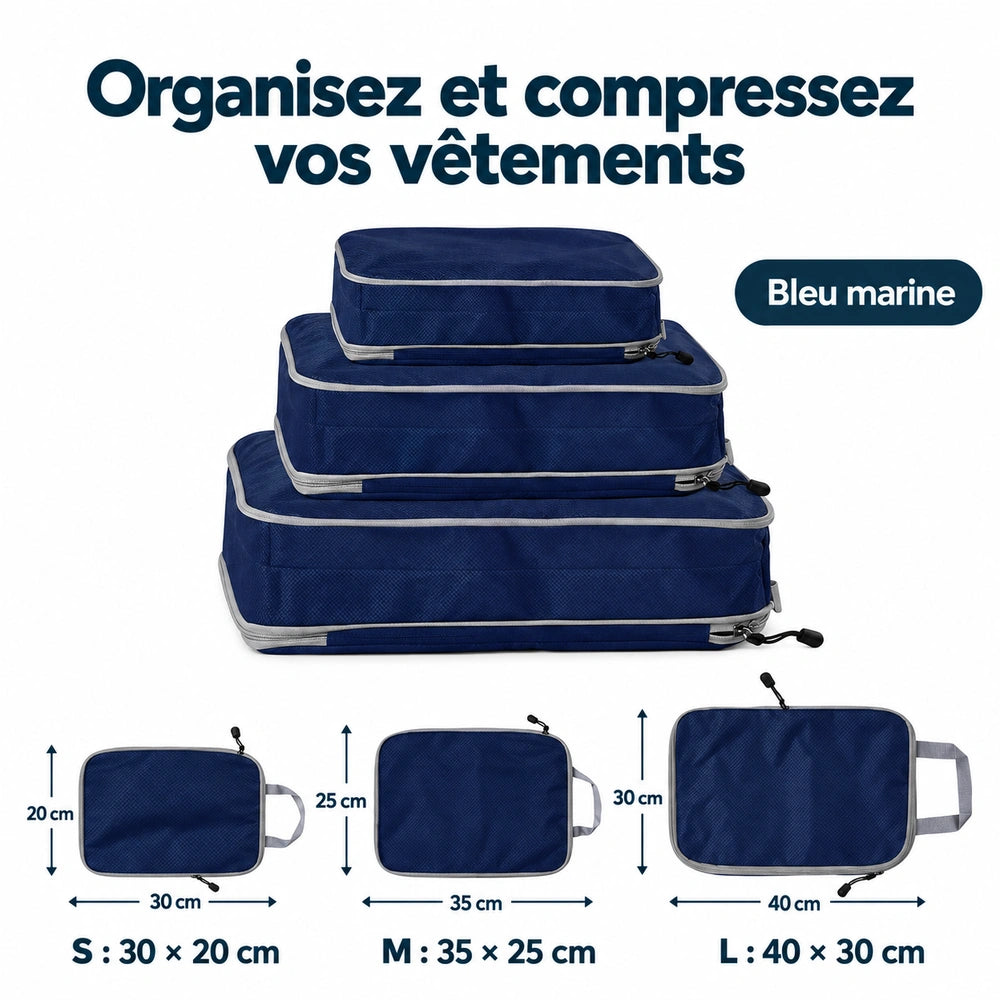 organisateur de valise compressible marine