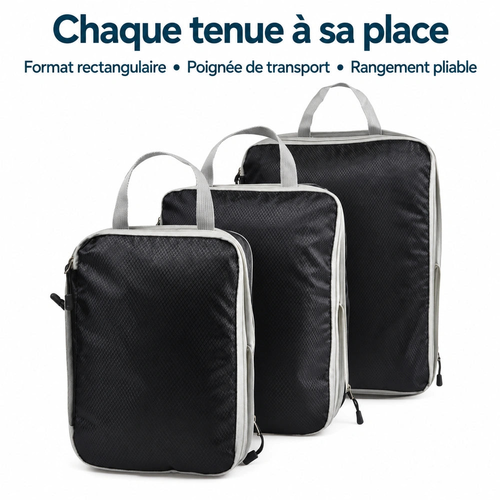 organisateur de valise compressible format