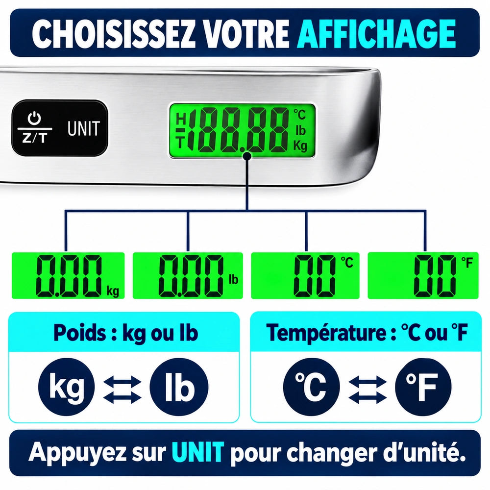 Pèse valise électronique affichage