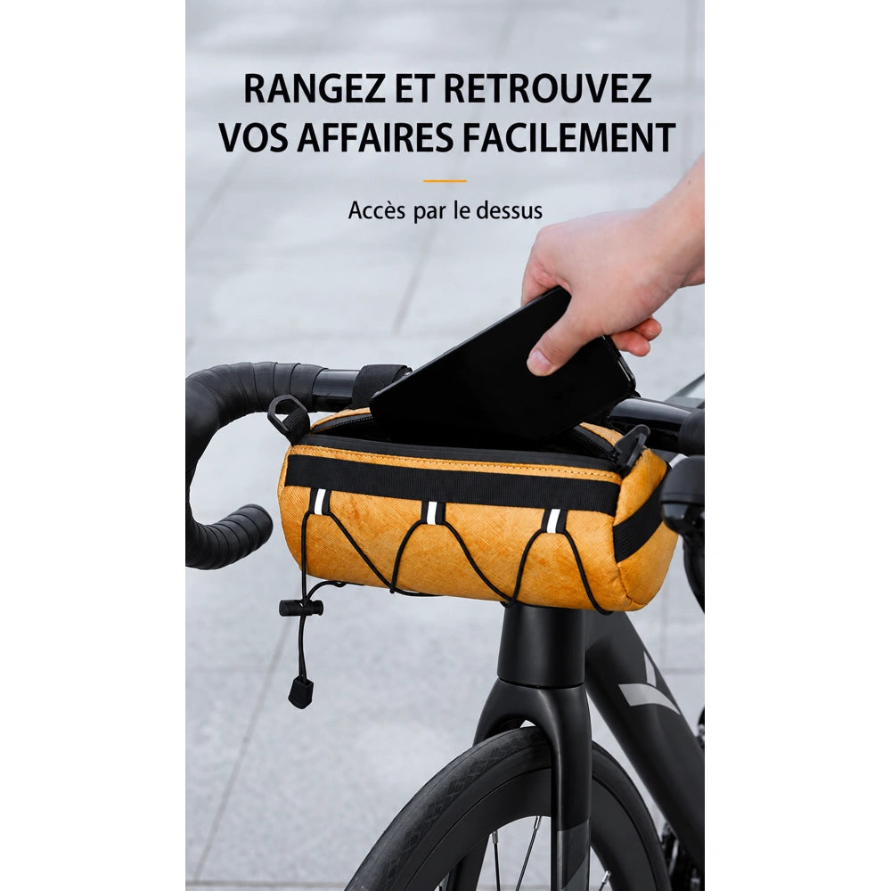 Sacoche avant vélo randonnée rangement