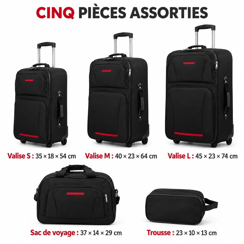 Set de valise souple piรจces
