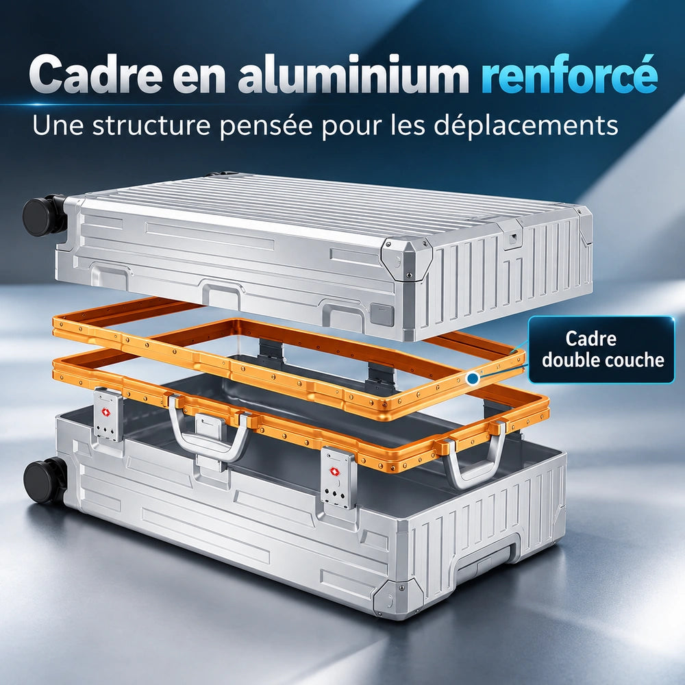 Set valise aluminium cadre