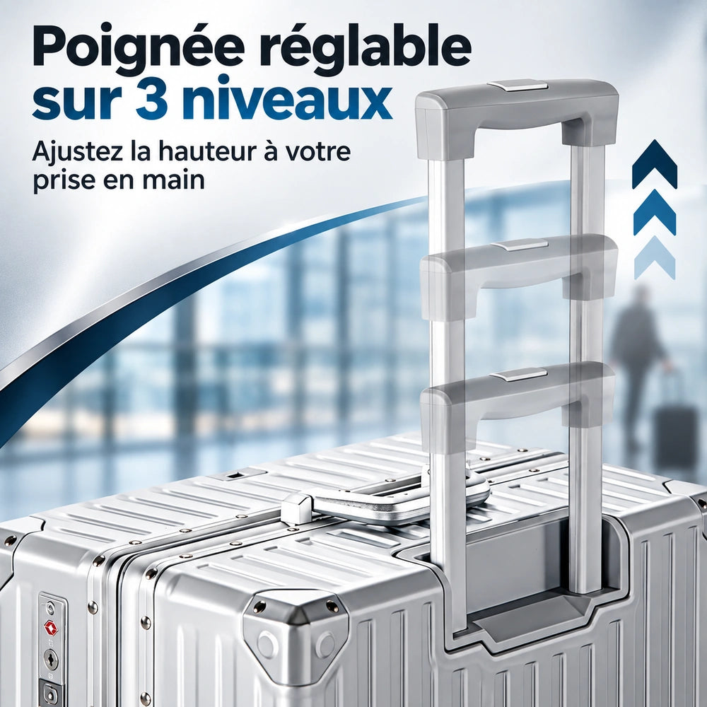 Set valise aluminium poignรฉe