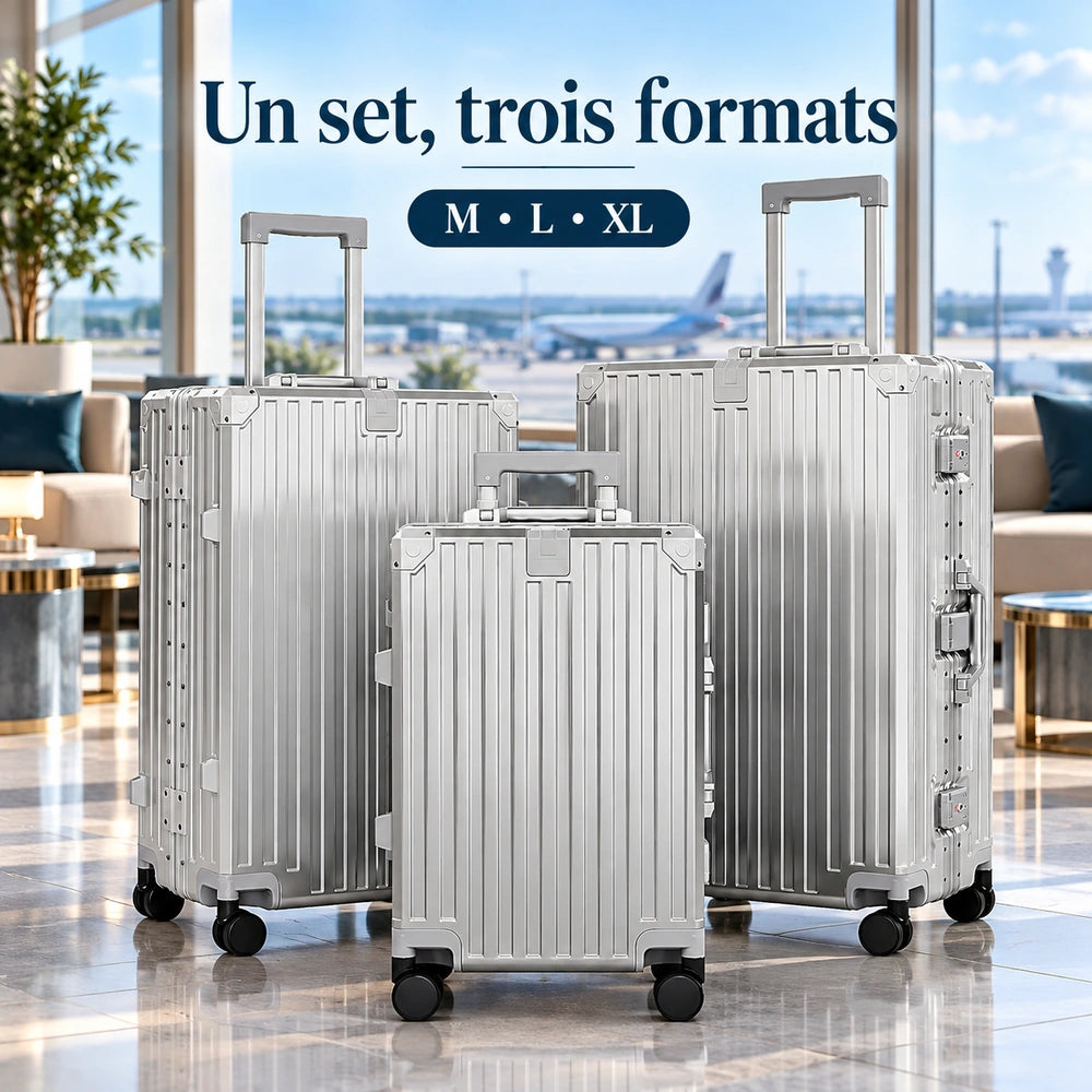 Set valise aluminium tailles