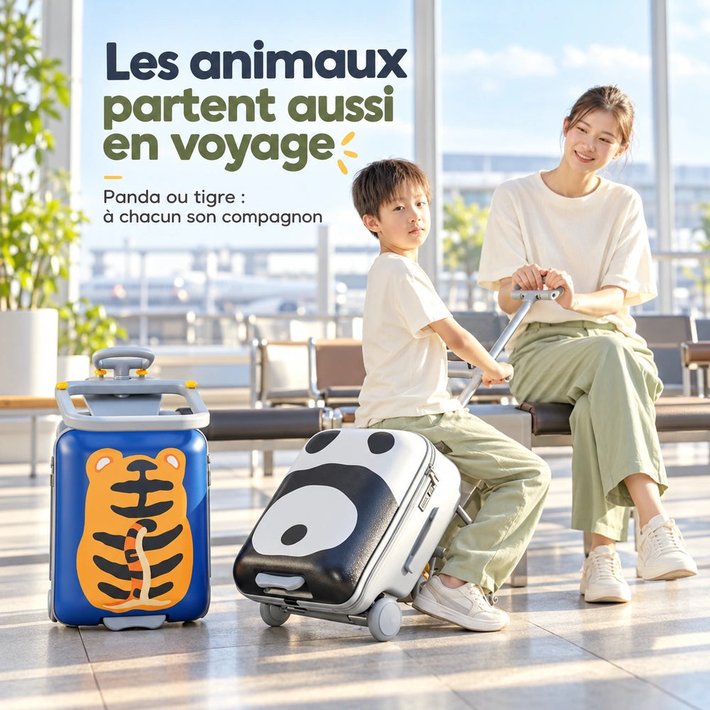 Valise animaux enfant parent