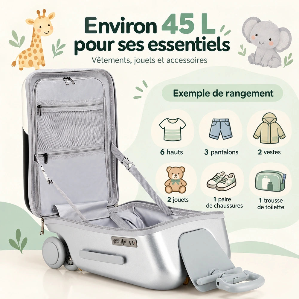 Valise animaux enfant 45l