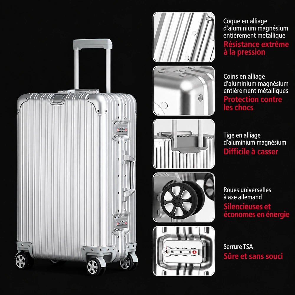 Valise cabine aluminium caractéristiques