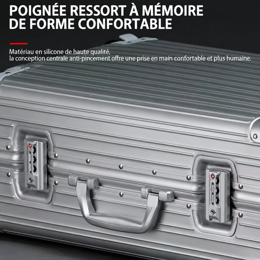 Valise cabine aluminium poignée