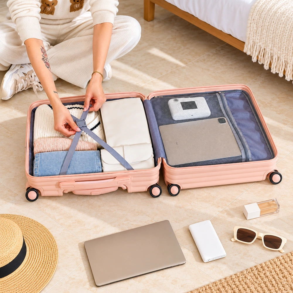 Valise cabine rose femme