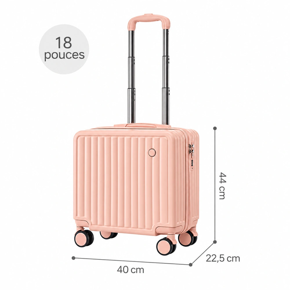 Valise cabine rose dimensions