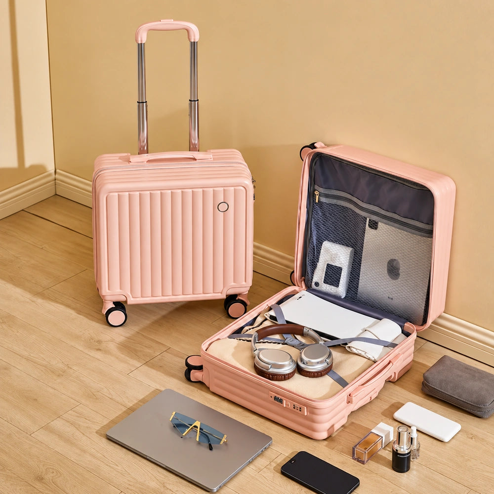 Valise cabine rose kit