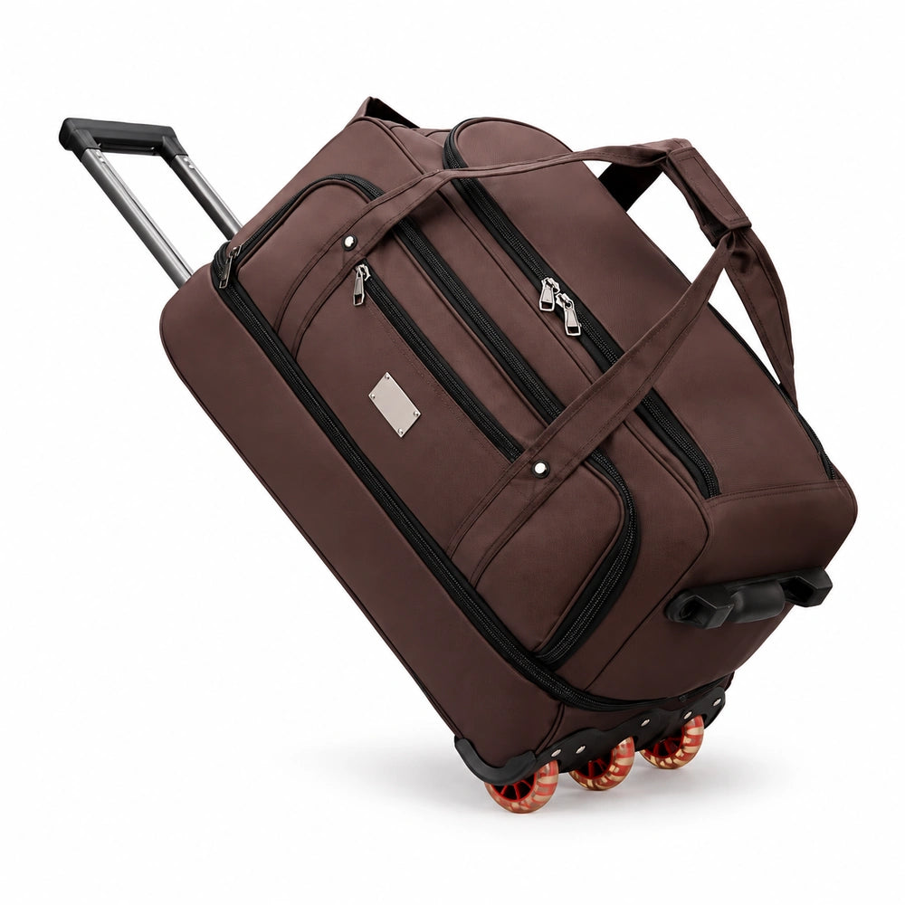 Valise cabine tissu marron