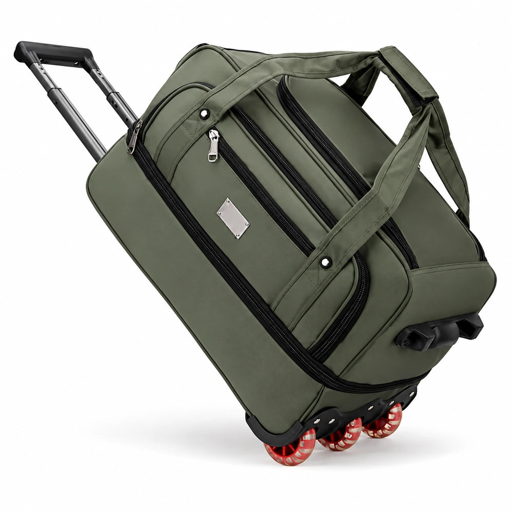 Valise cabine tissu vert