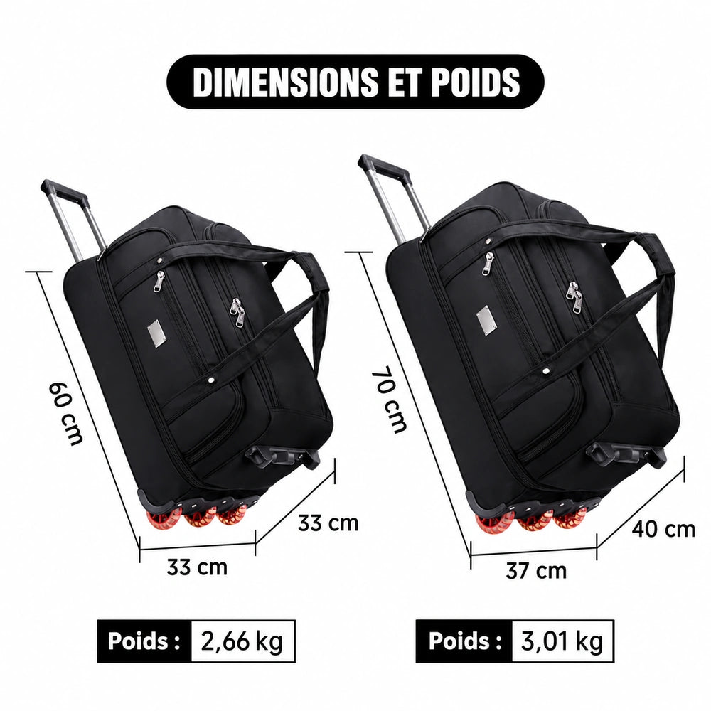 Valise cabine tissu dimensions