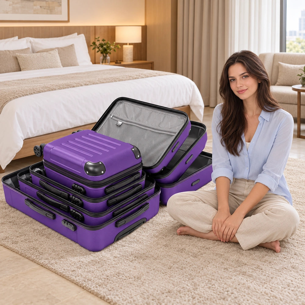 Valise cabine violette femme