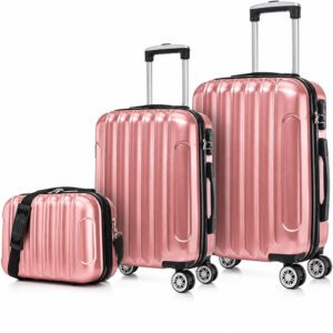 Valise et vanity rose