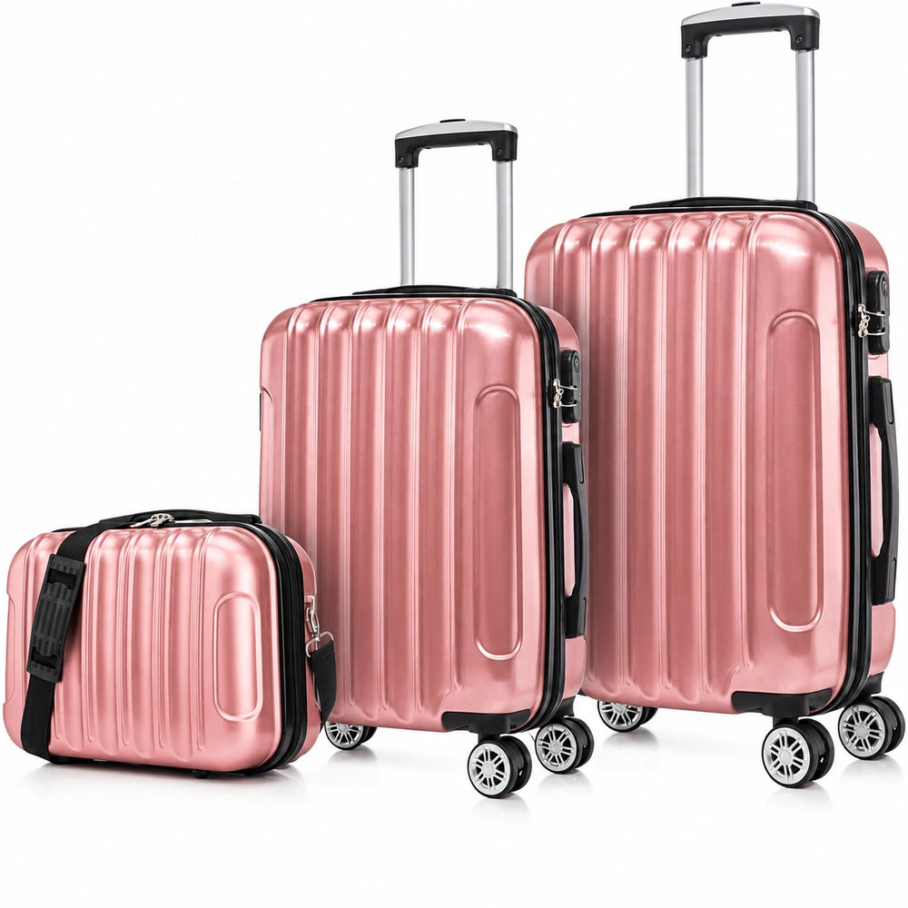 Valise et vanity rose