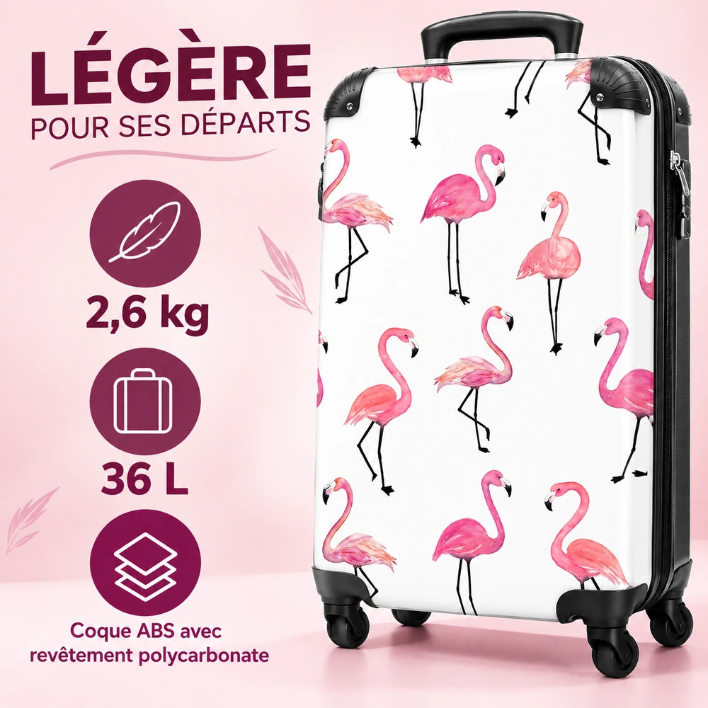 Valise flamant rose lรฉgรจre