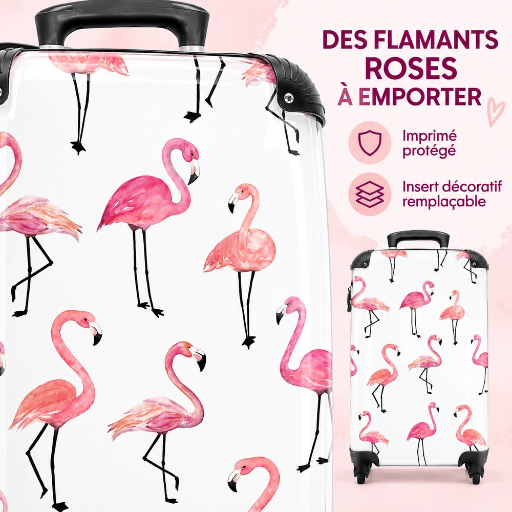 Valise flamant rose ร emporter