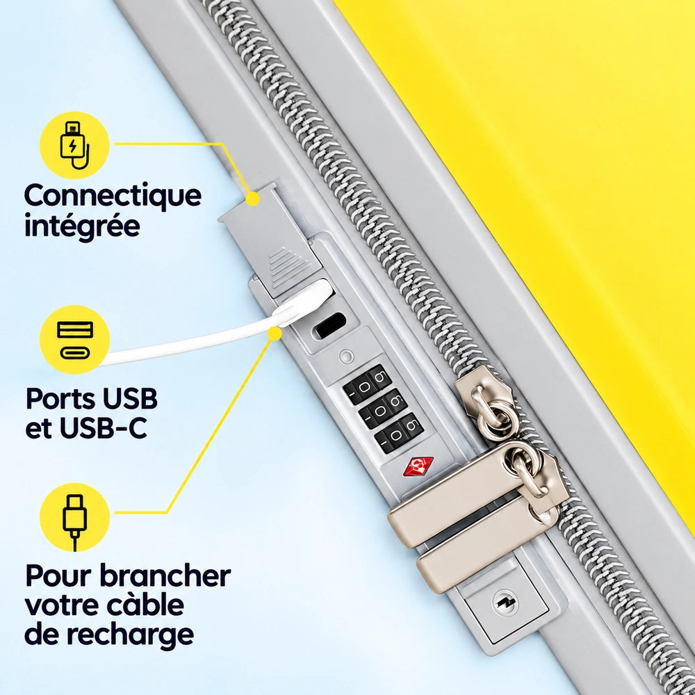 Valise rigide enfant usb