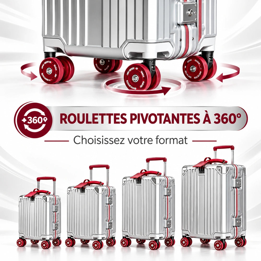 Valise avec roue de skate roulettes