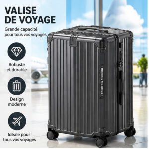 valise semi rigide grise
