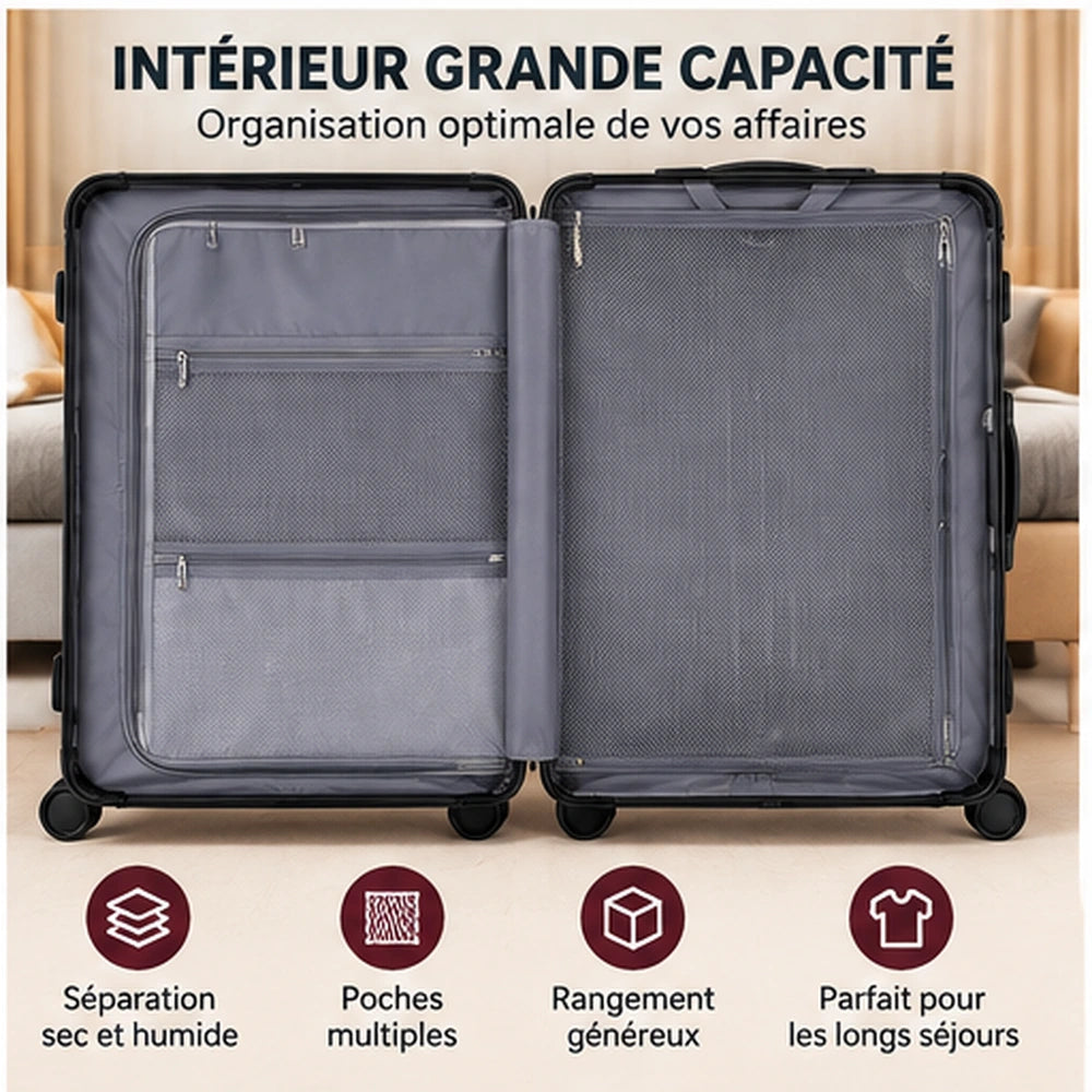 valise semi rigide interieur