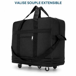 Valise souple extensible