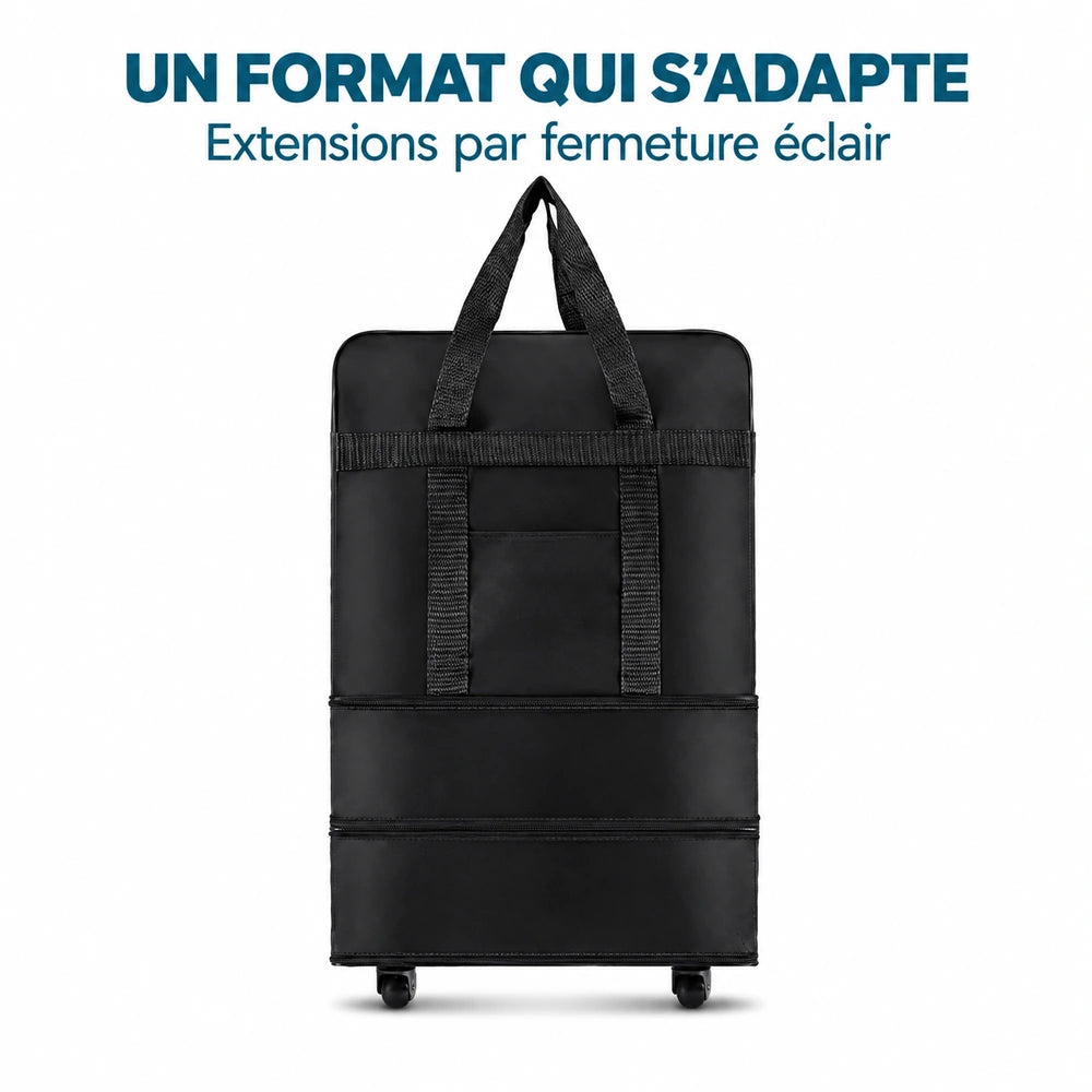 Valise souple extensible cotรฉ