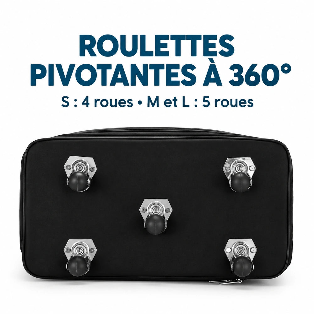 Valise souple extensible roulettes