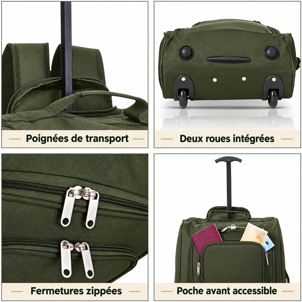 Valise souple sac à dos détails