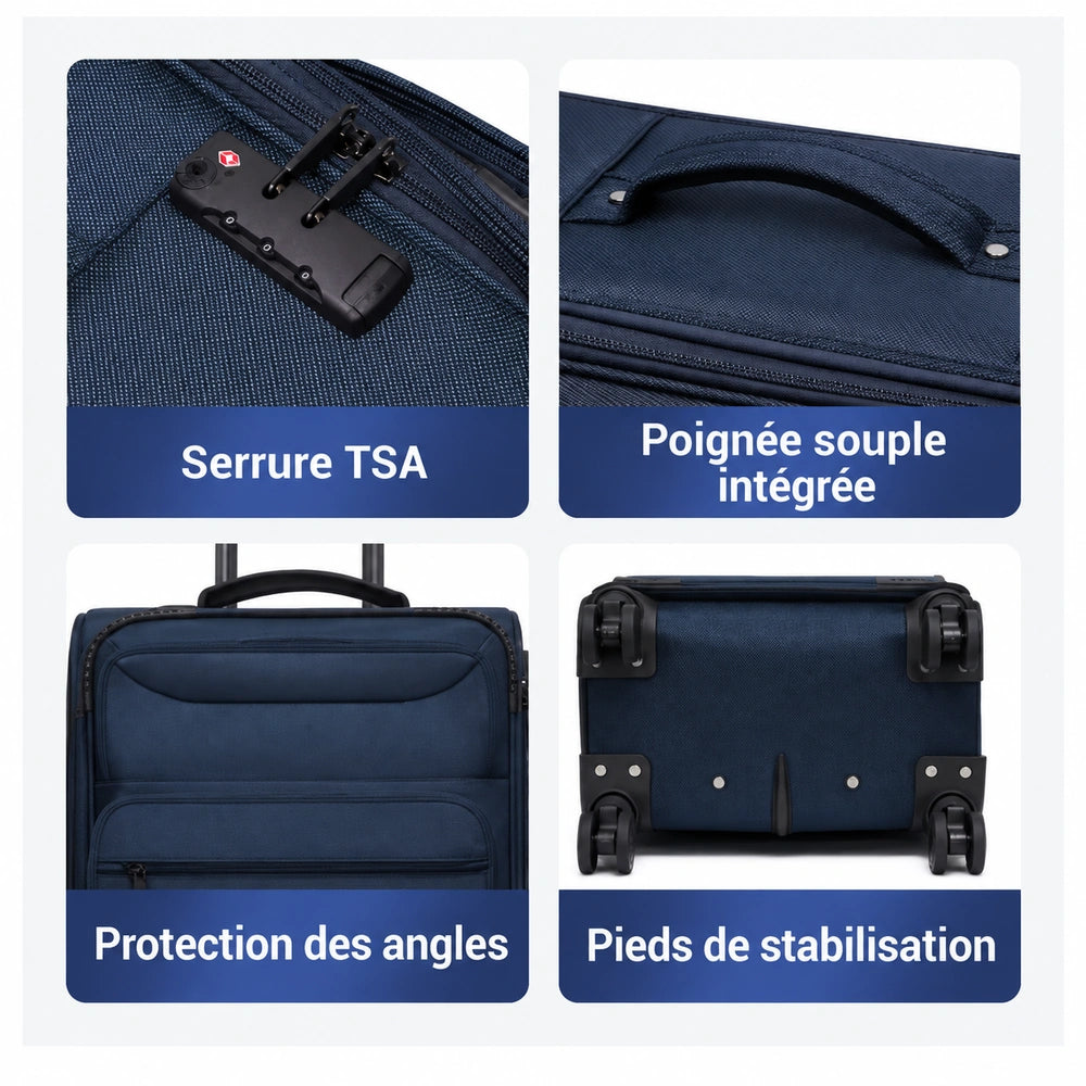 Valise souple soute dรฉtails