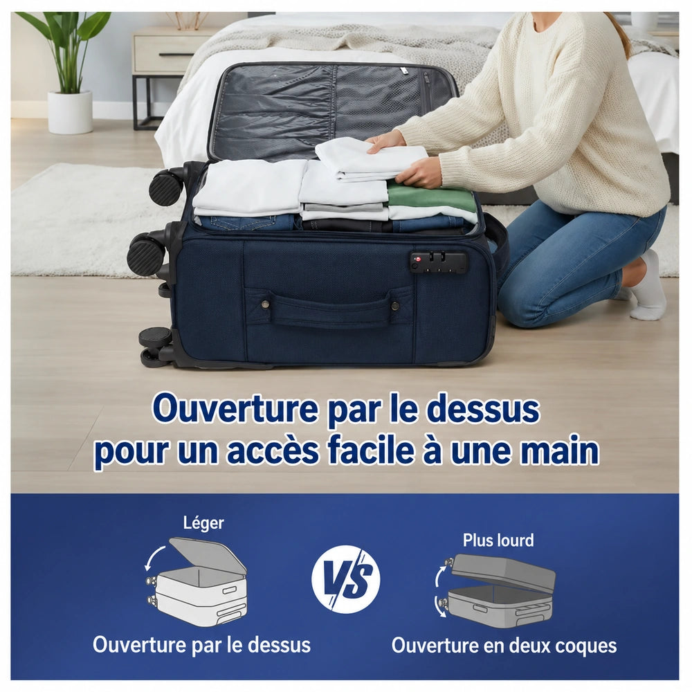 Valise souple soute ouverture