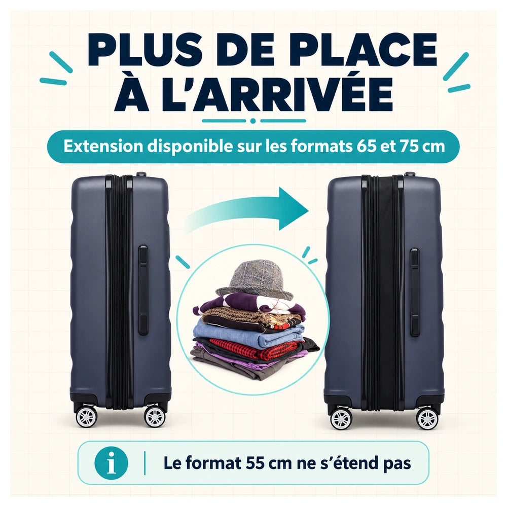 Valise soute 4 roues extensible