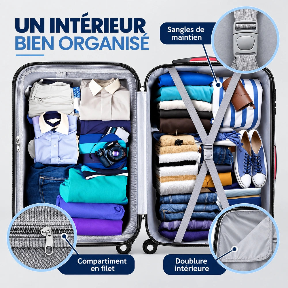 Valise soute 70 cm intรฉrieur