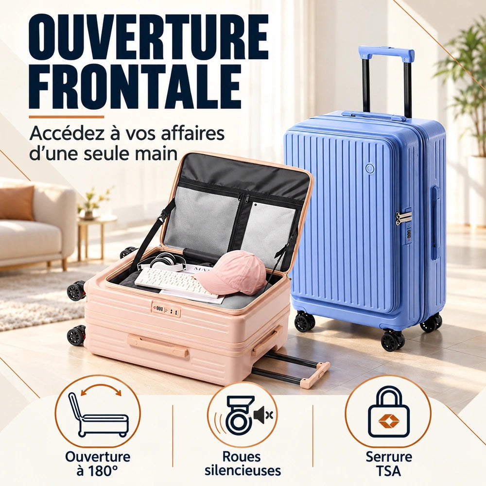 Valise soute extensible ouverture frontale
